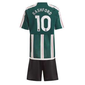 Manchester United Marcus Rashford #10 Udebanesæt Børn 2023-24 Kort ærmer (+ korte bukser)